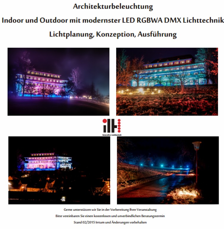 LED Architekturbeleuchtung - mit modernster LED RGBWA DMX Lichttechnik